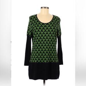 Elena Wang long sleeved drop waist sweater dress, size M